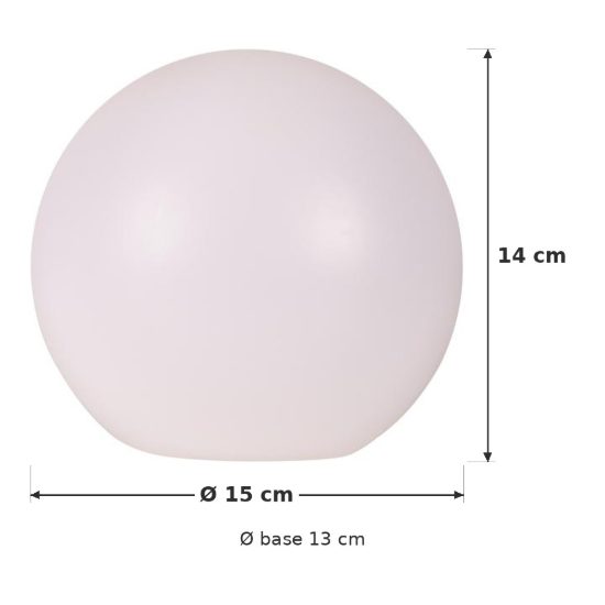 Sfera luminosa da esterno bianco led 1,5w cct 2700k 4500k 6500k con telecomando ip65 ricaricabile