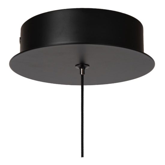 Lampadario a globo per sala da pranzo contemporaneo ambra nero led 9,4w 2700k