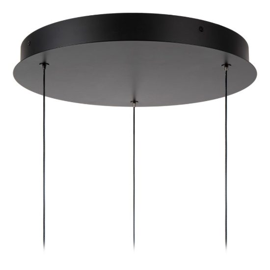 Lampadario con 3 pendenti per sala da pranzo contemporaneo ambra nero led 12,9w 2700k