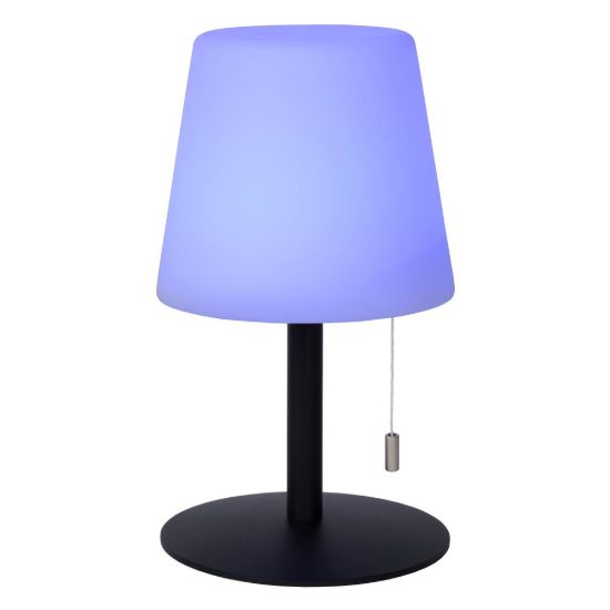Lampada da tavolo da esterno conica moderna bianco nero led 1,8w 3000k ip44 ricaricabile