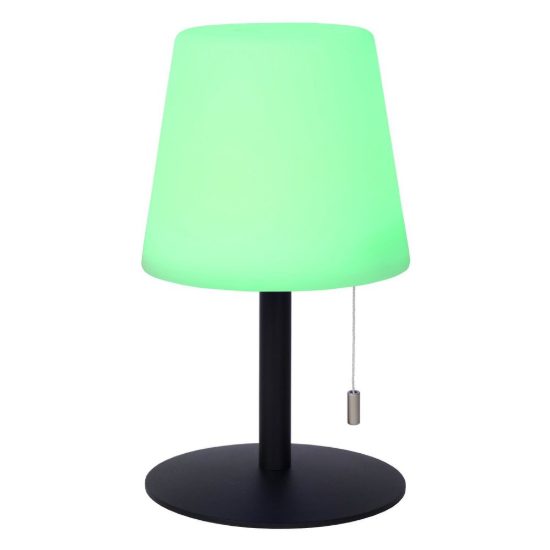 Lampada da tavolo da esterno conica moderna bianco nero led 1,8w 3000k ip44 ricaricabile