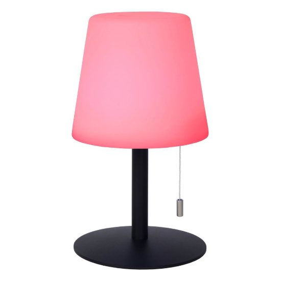 Lampada da tavolo da esterno conica moderna bianco nero led 1,8w 3000k ip44 ricaricabile