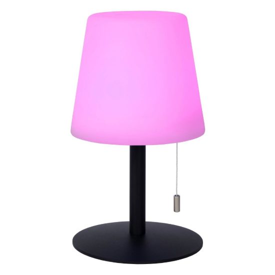 Lampada da tavolo da esterno conica moderna bianco nero led 1,8w 3000k ip44 ricaricabile