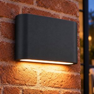 Applique da esterno per balcone moderna antracite led 5w 3000k