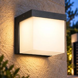 Applique cubo antracite per esterno led 4,5w 3000k