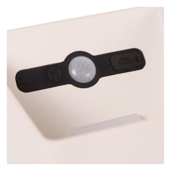 Applique da esterno a cubo ricaricabile bianco led 6w 2700k ip54 con sensore di movimento