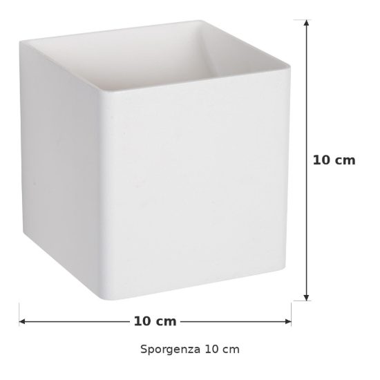 Applique da esterno a cubo ricaricabile bianco led 6w 2700k ip54 con sensore di movimento