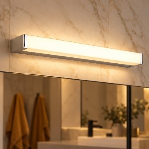 Applique da bagno moderno led 6,5w 3000k cromo