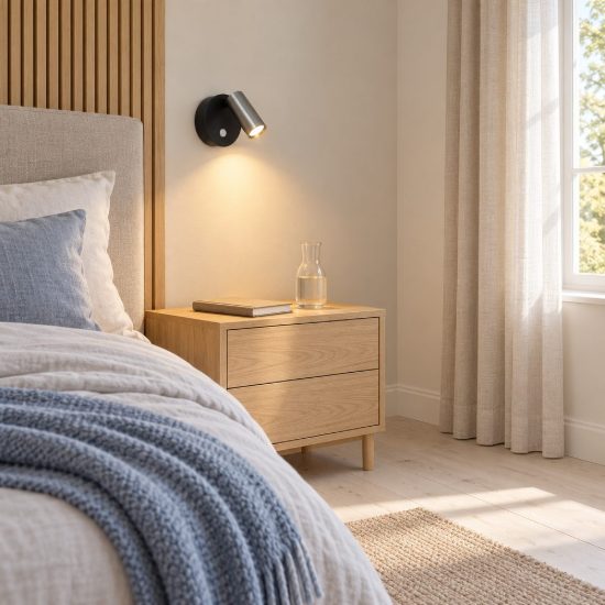Faretto da comodino grigio ferro nero led 2w cct 2700k 4000k con sensore di movimento ricaricabile