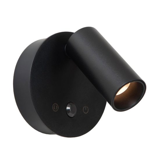 Faretto da comodino nero led 2w cct 2700k 4000k con sensore di movimento ricaricabile