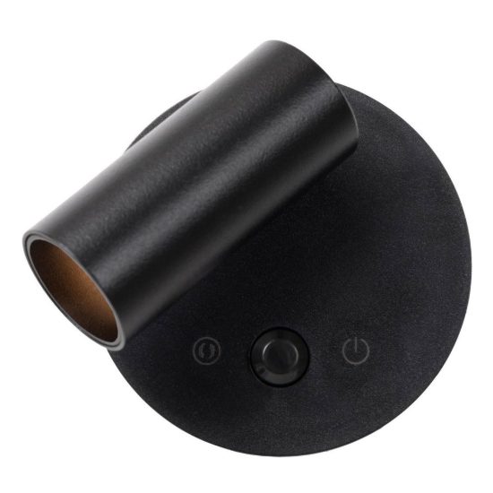 Faretto da comodino nero led 2w cct 2700k 4000k con sensore di movimento ricaricabile