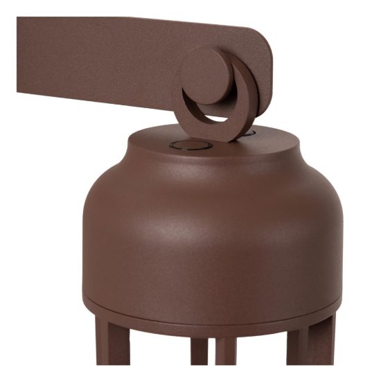 Applique da esterno a lanterna ricaricabile marrone ruggine led 5w cct 2700k 3000k 4000k touch ip54