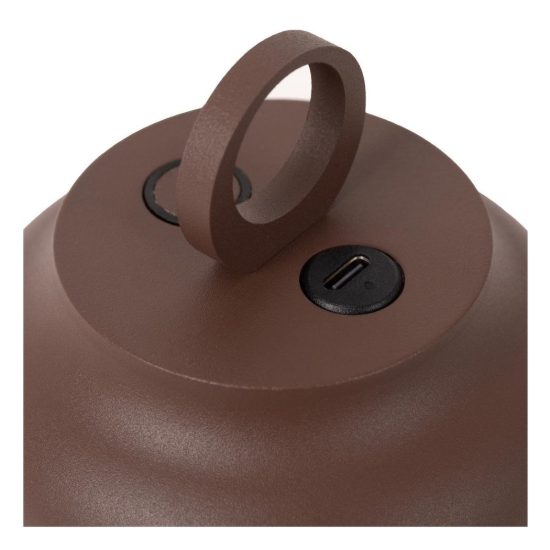 Applique da esterno a lanterna ricaricabile marrone ruggine led 5w cct 2700k 3000k 4000k touch ip54