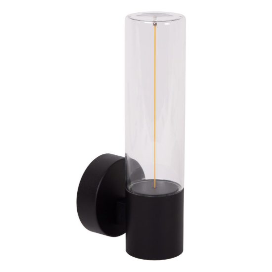 Applique da esterno a cilindro moderna nero led 8w 2700k ip54