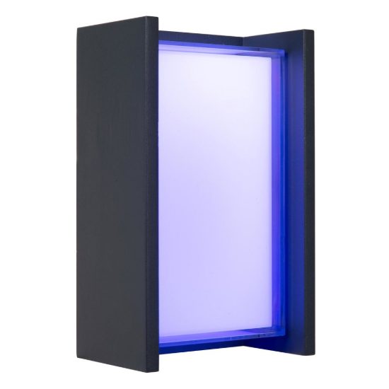Applique da esterno rettangolare moderna nero opalino led 11w cct 2700k 6500k ip54