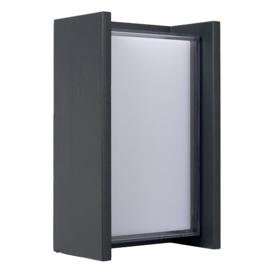 Applique da esterno rettangolare moderna nero opalino led 11w cct 2700k 6500k ip54