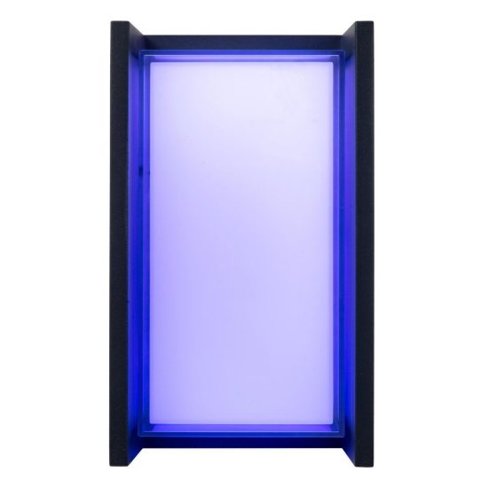 Applique da esterno rettangolare moderna nero opalino led 11w cct 2700k 6500k ip54