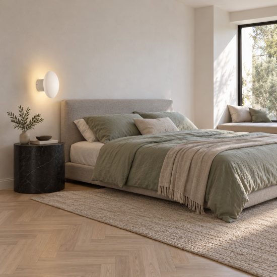 Applique in gesso da parete led 10w 3000k moderna rotonda bianca per soggiorno