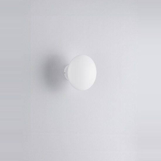 Applique in gesso da parete led 10w 3000k moderna rotonda bianca per soggiorno