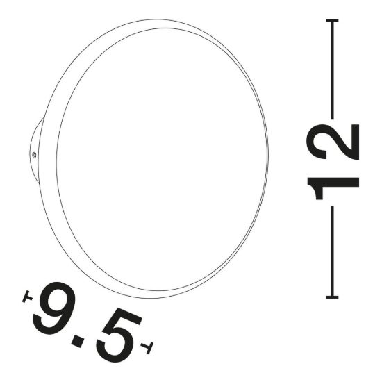 Applique in gesso da parete led 10w 3000k moderna rotonda bianca per soggiorno