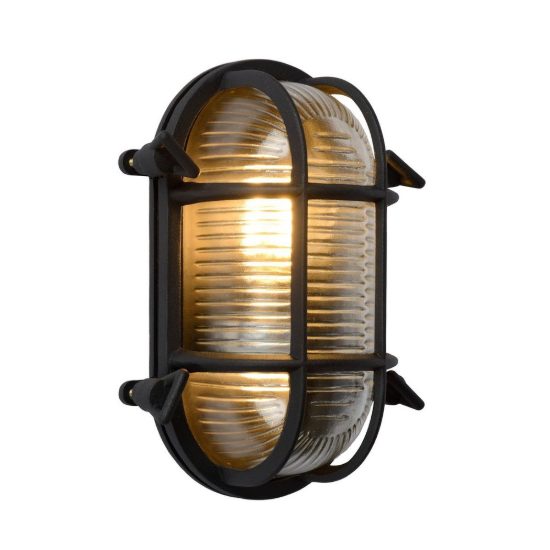 Applique da esterno a tartaruga moderna nero trasparente ip65