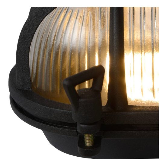 Applique da esterno a tartaruga moderna nero trasparente ip65