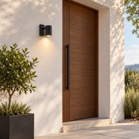 Applique da esterno a cilindro moderna nero led 5w 2700k ip44