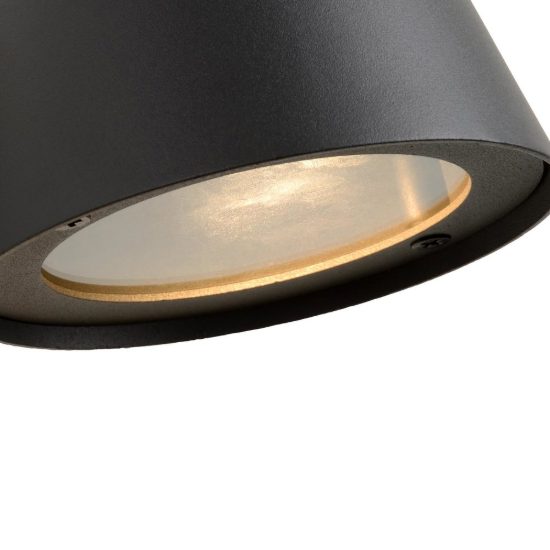 Applique da esterno conica moderna antracite led 5w 3000k ip44