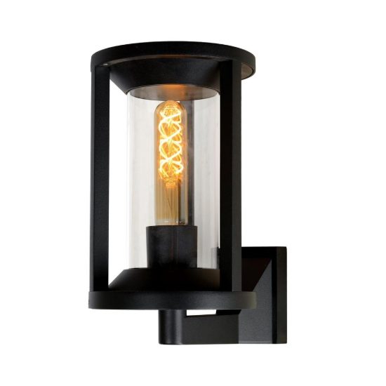 Applique da esterno a lanterna cilindrica moderna nero ip65