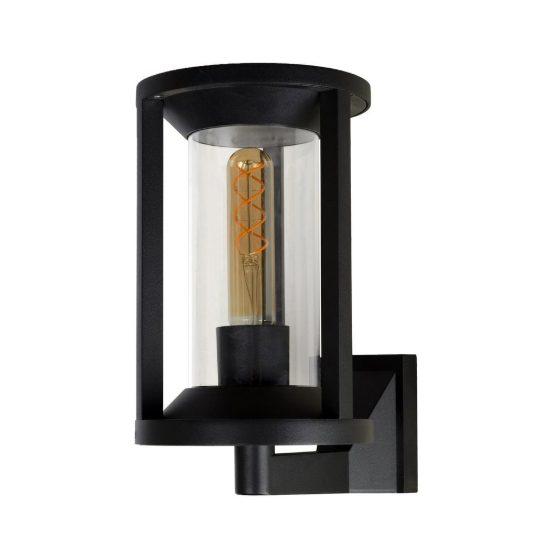 Applique da esterno a lanterna cilindrica moderna nero ip65