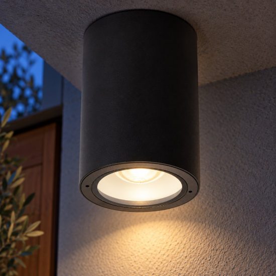 Faretto da soffitto per esterno moderno nero ip54