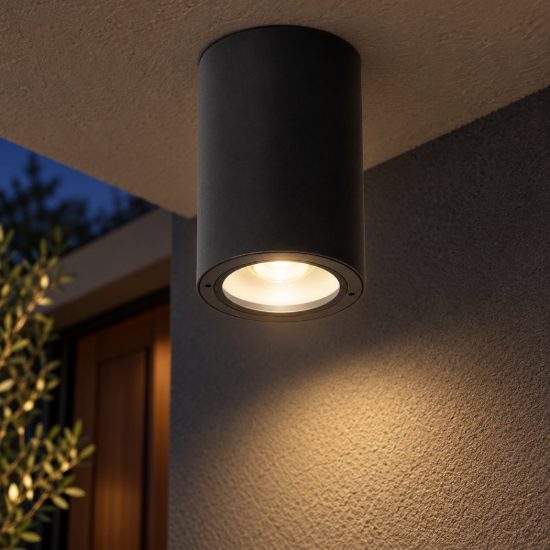 Faretto da soffitto per esterno moderno nero ip54