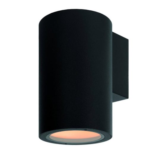 Applique da esterno a cilindro moderna nero ip54