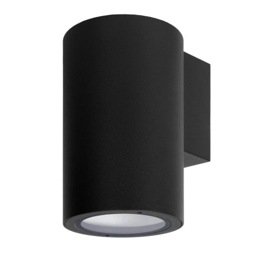 Applique da esterno a cilindro moderna nero ip54