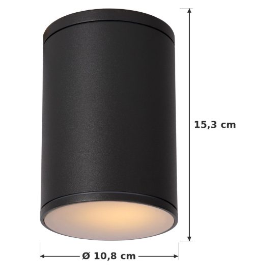 Faretto da soffitto per esterno moderno antracite ip54