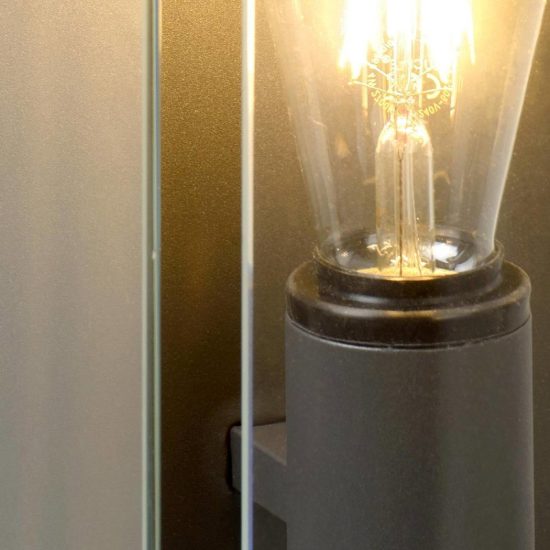 Applique da esterno a lanterna moderna antracite ip54