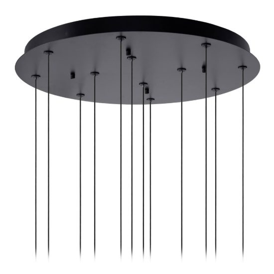 Lampadario con 12 pendenti a spirale per sala da pranzo contemporaneo ambra nero led 42w 2700k