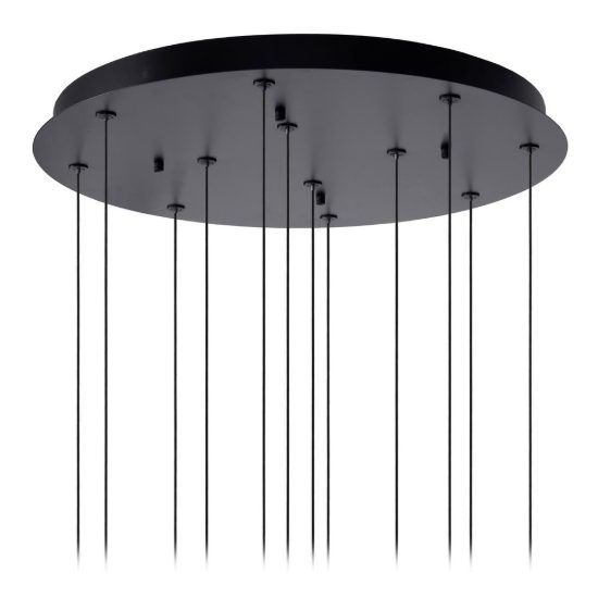 Lampadario con 12 pendenti a spirale per sala da pranzo contemporaneo ambra nero led 42w 2700k