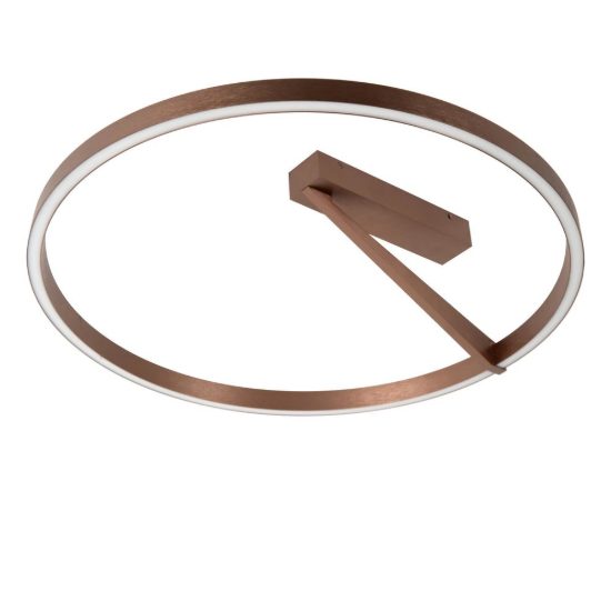 Plafoniera ad anello per camera da letto caffe led 40w cct 2200k 4000k con telecomando