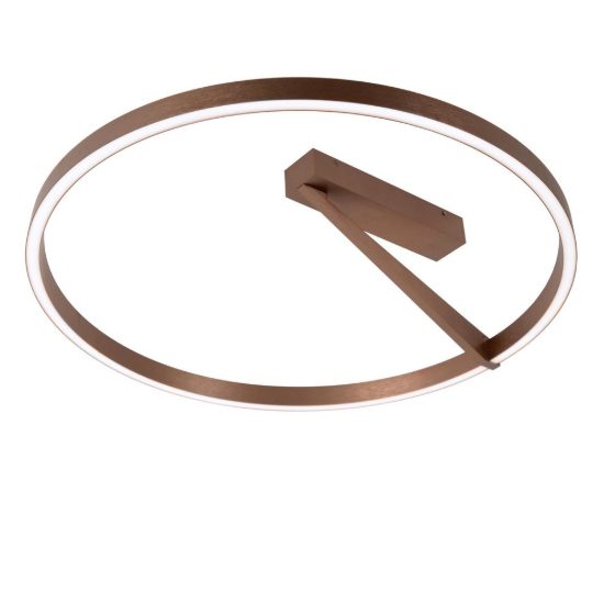 Plafoniera ad anello per camera da letto caffe led 40w cct 2200k 4000k con telecomando
