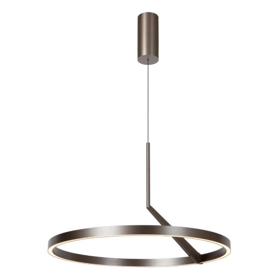Lampadario ad anello per sala da pranzo moderno grigio ferro led 32w cct 2700k 3300k 4000k