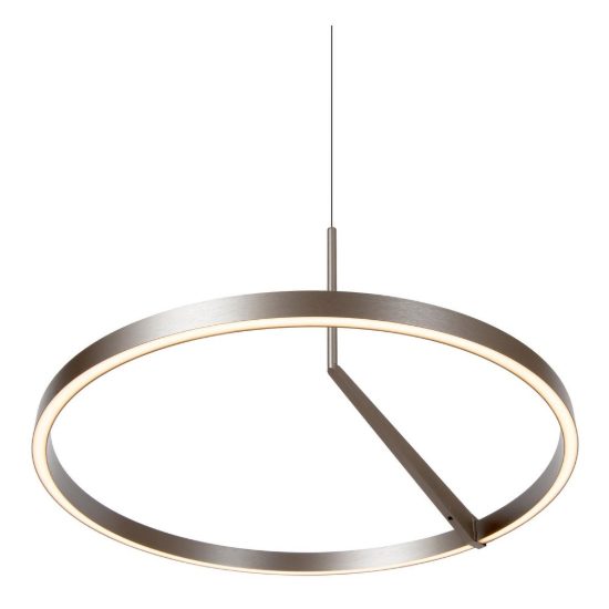 Lampadario ad anello per sala da pranzo moderno grigio ferro led 32w cct 2700k 3300k 4000k