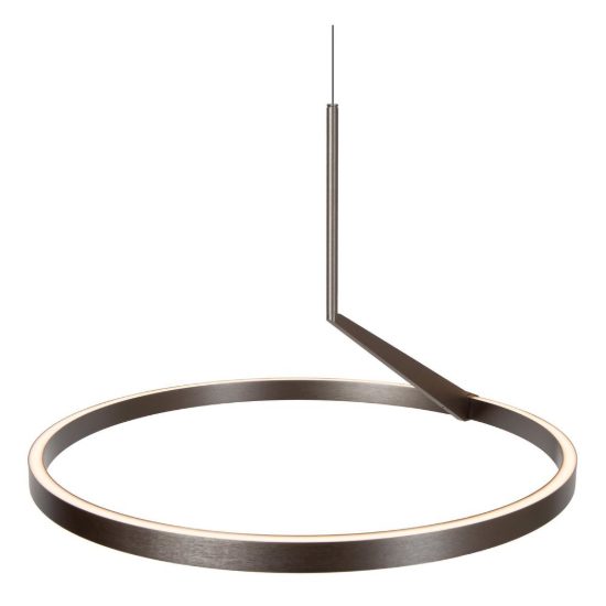 Lampadario ad anello per sala da pranzo moderno grigio ferro led 32w cct 2700k 3300k 4000k
