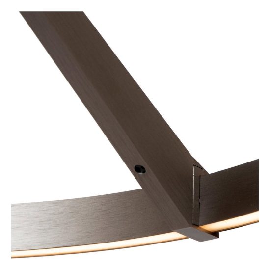 Lampadario ad anello per sala da pranzo moderno grigio ferro led 32w cct 2700k 3300k 4000k