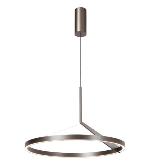 Lampadario ad anello per sala da pranzo moderno grigio ferro led 32w cct 2700k 3300k 4000k