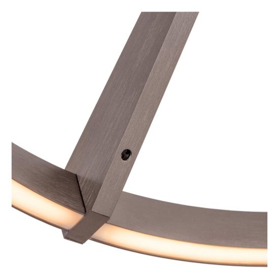 Lampadario ad anello per sala da pranzo moderno grigio ferro led 32w cct 2700k 3300k 4000k