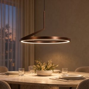 Lampadario ad anello per sala da pranzo moderno caffe led 32w cct 2700k 3300k 4000k