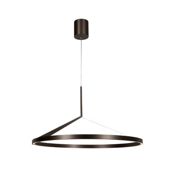 Lampadario ad anello per sala da pranzo moderno grigio ferro led 50w cct 2700k 3300k 4000k