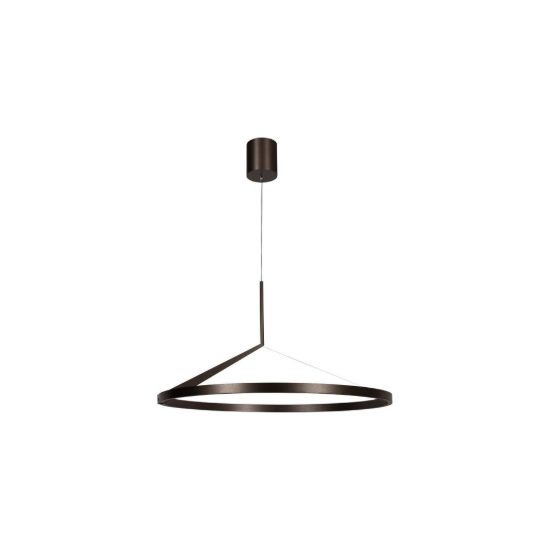 Lampadario ad anello per sala da pranzo moderno grigio ferro led 50w cct 2700k 3300k 4000k
