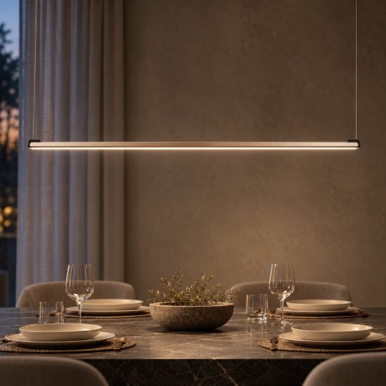 Lampadario a barra lineare per sala da pranzo contemporaneo caffe led 36w cct 2700k 4000k
